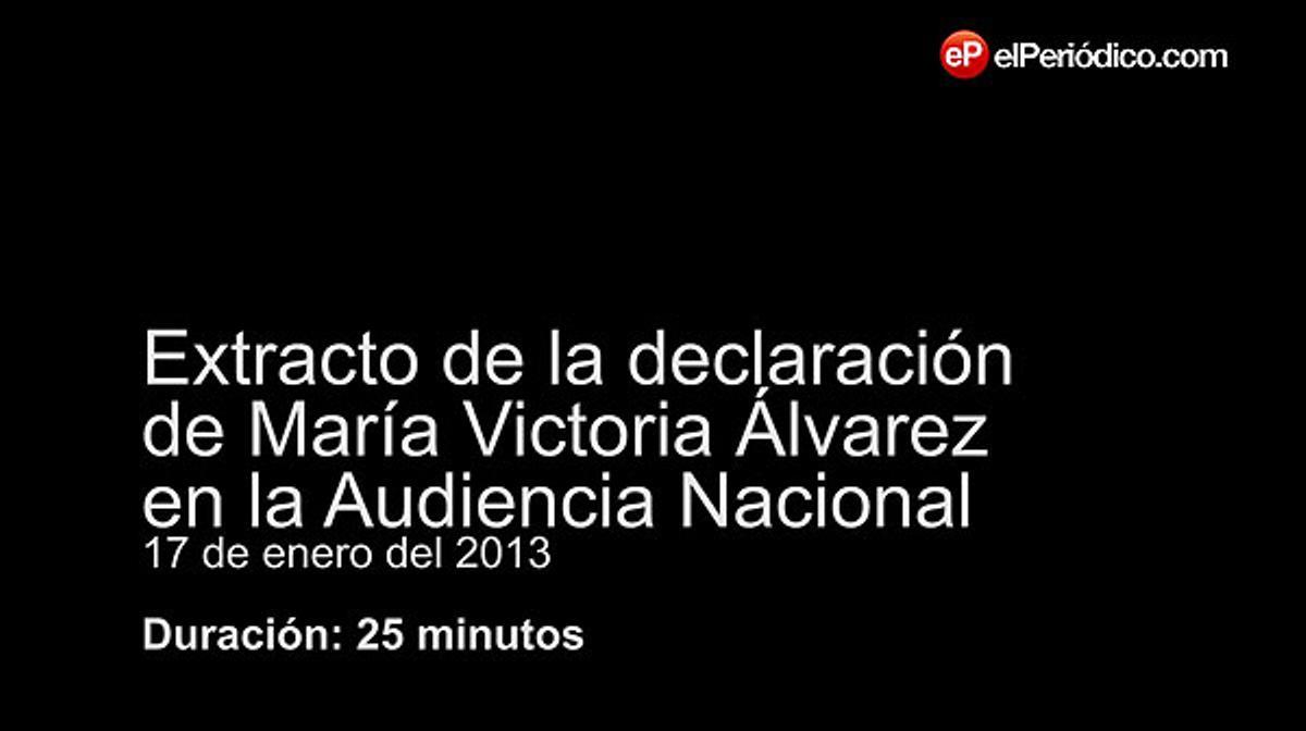 Extracte de la declaració de María Victoria Álvarez (25 minuts)