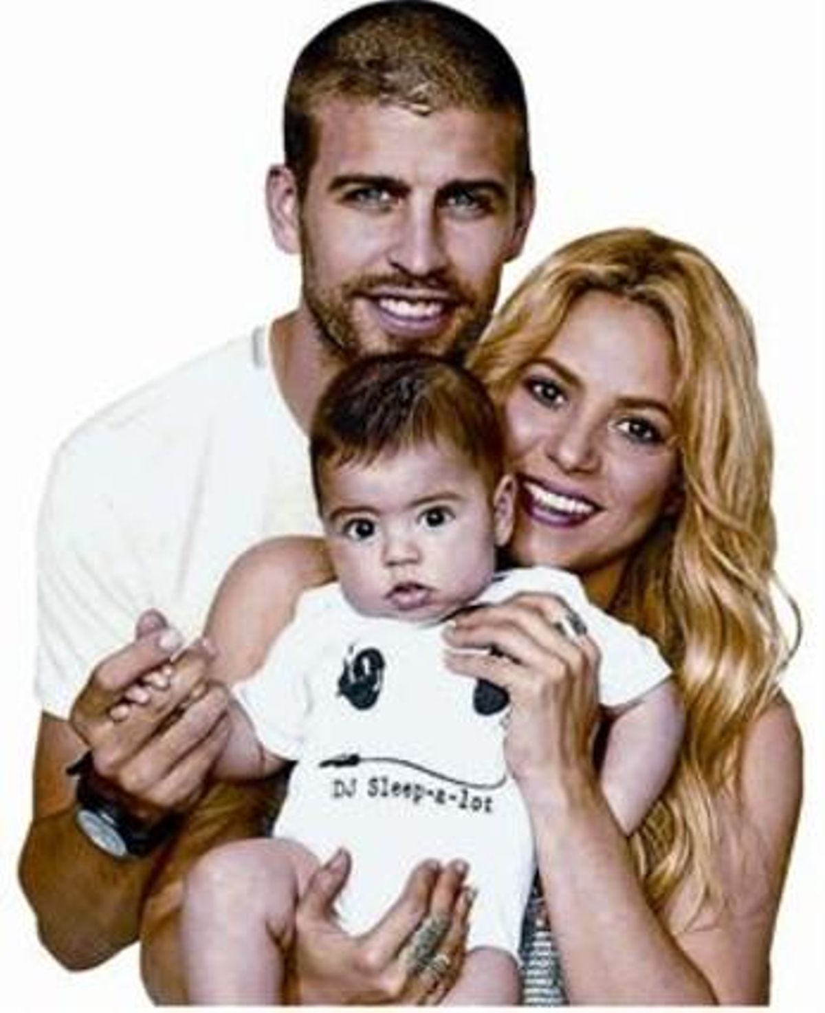 Shakira i Piquéamb Milan celebrant el dia del pare.