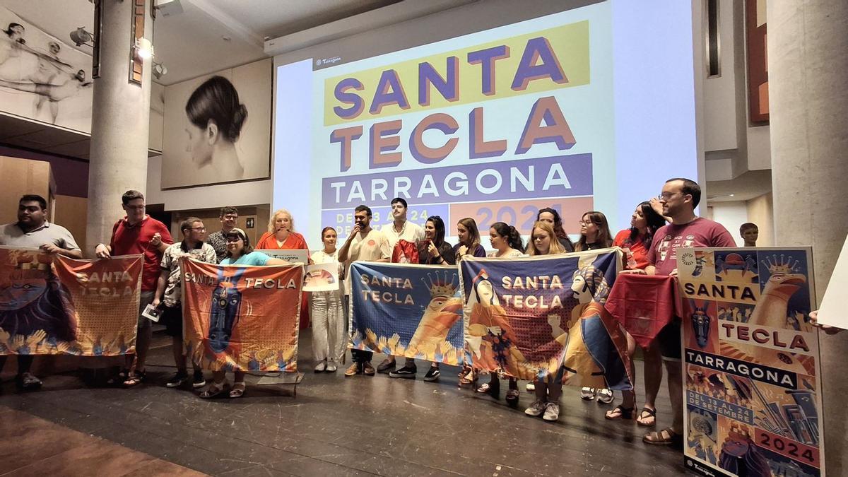 Rueda de prensa de la presentación de la imagen gráfica de Santa Tecla 2024.