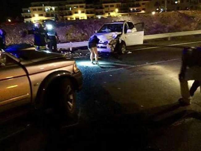 Tres heridos en una colisión frontal en Pájara (Fuerteventura)