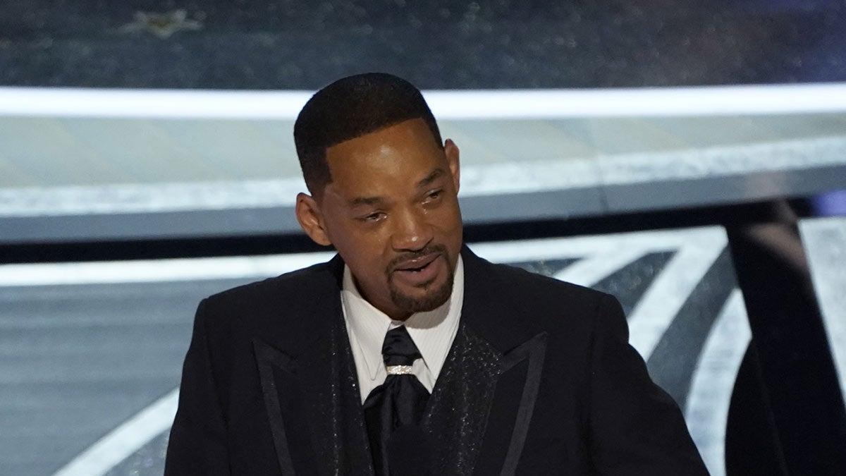 Will Smith llora en el discurso de los premios Oscars