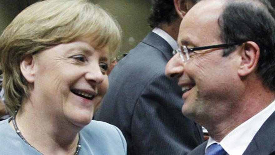 Merkel y Hollande, en la reunión del pasado miércoles.