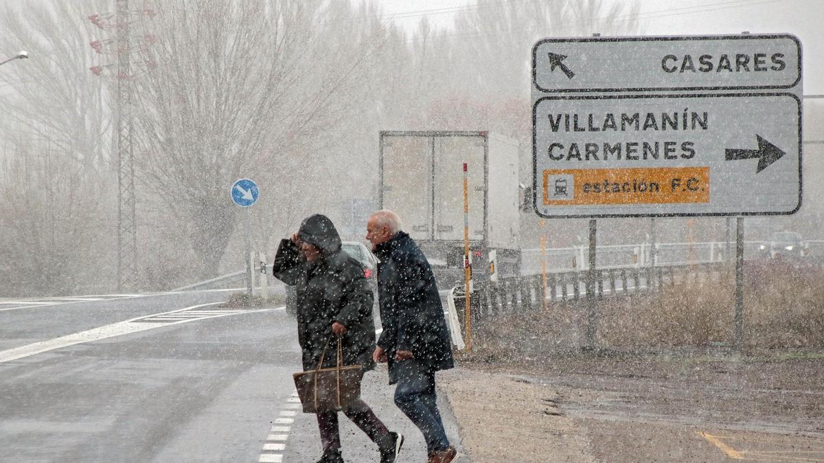 Nieve en la montaña leonesa.