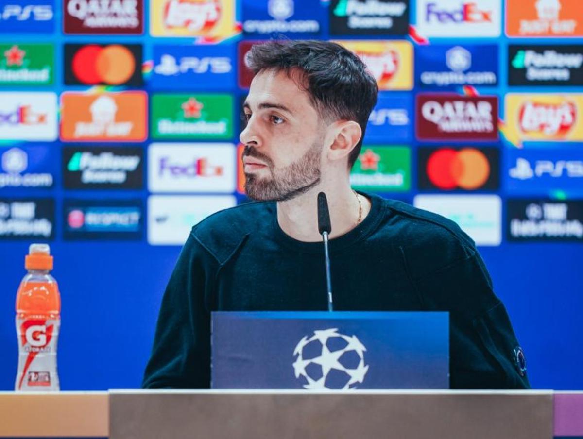Bernardo Silva, en la rueda de prensa previa al Real Madrid-Manchester City