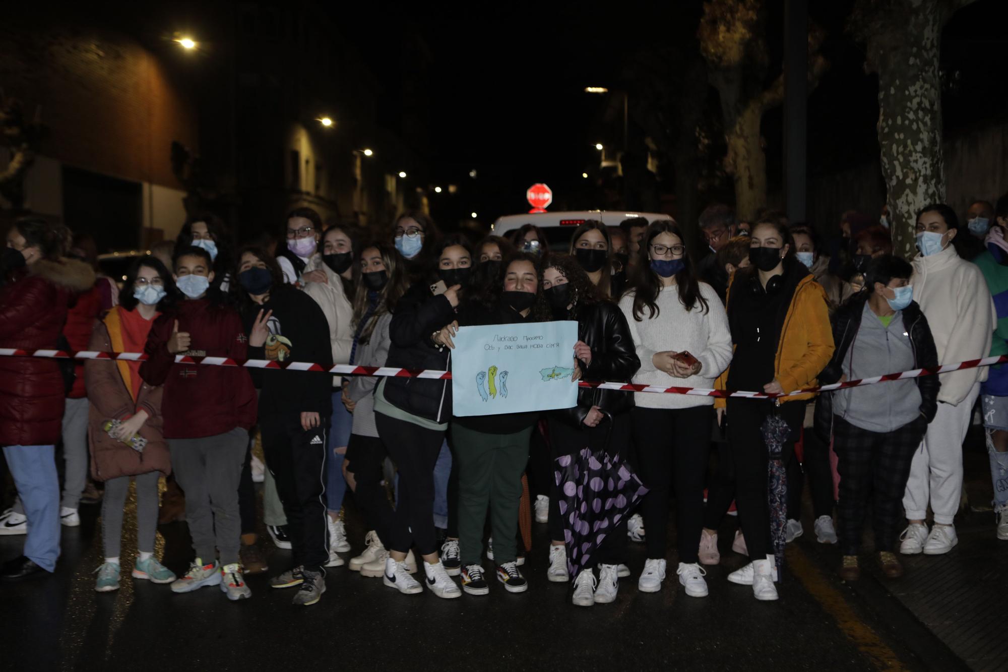 La llegada de los refugiados ucranianos al colegio San José de Sotrondio