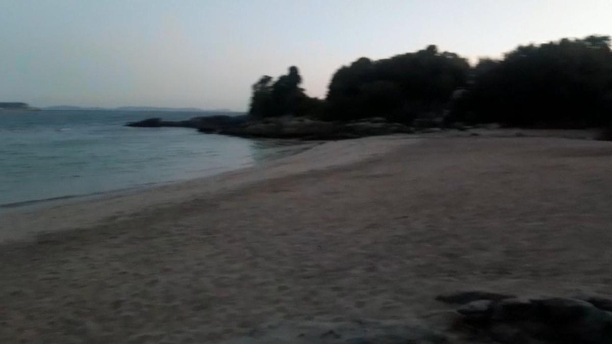 Playa de Francón esta mañana