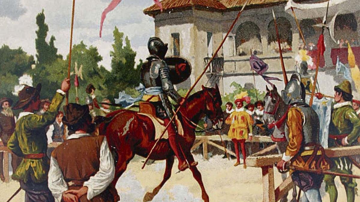 'Torneo entre Tosilos y don Quijote', J. G. Pellicer, Barcelona (1880-1883)