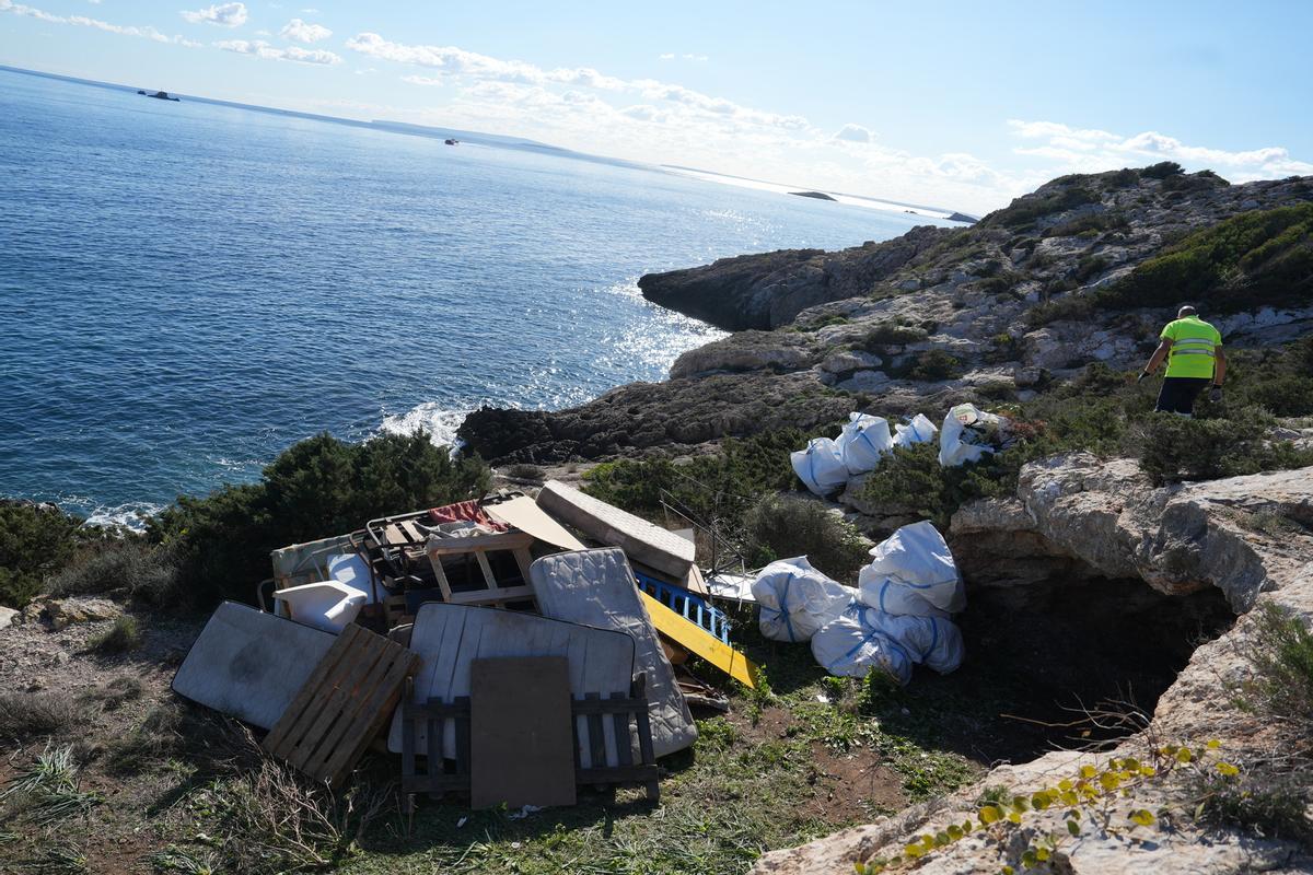 Los residuos retirados de la zona