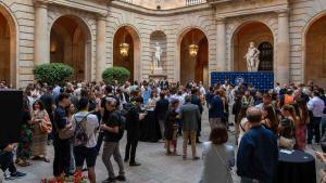 Asistentes a la jornada de hastronomía japonesa Itamae Balfegó, en la Llotja de Mar de Barcelona.