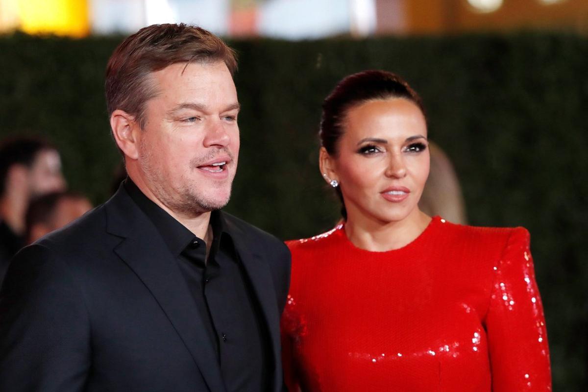 El actor de Bourne con su esposa, en Hollywood, en el 2019.