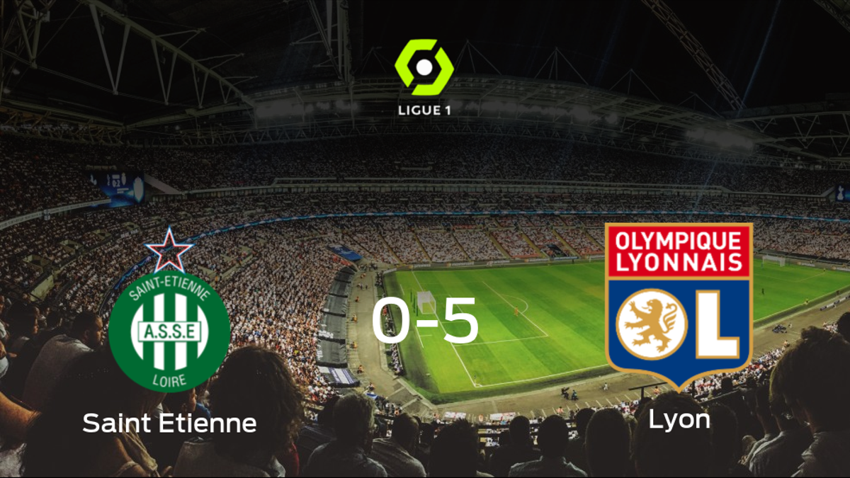 El Olympique Lyon se lleva la victoria tras golear 0-5 al AS Saint Etienne