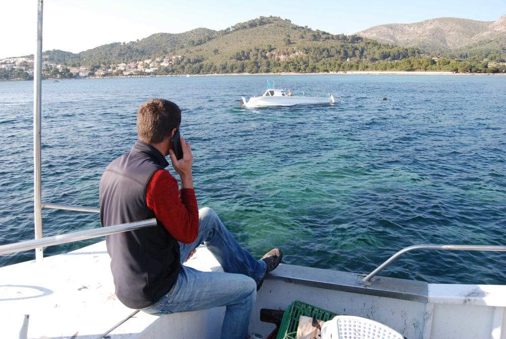 El ferry de Ciutadella hunde un pesquero por accidente en el Port d'Alcúdia