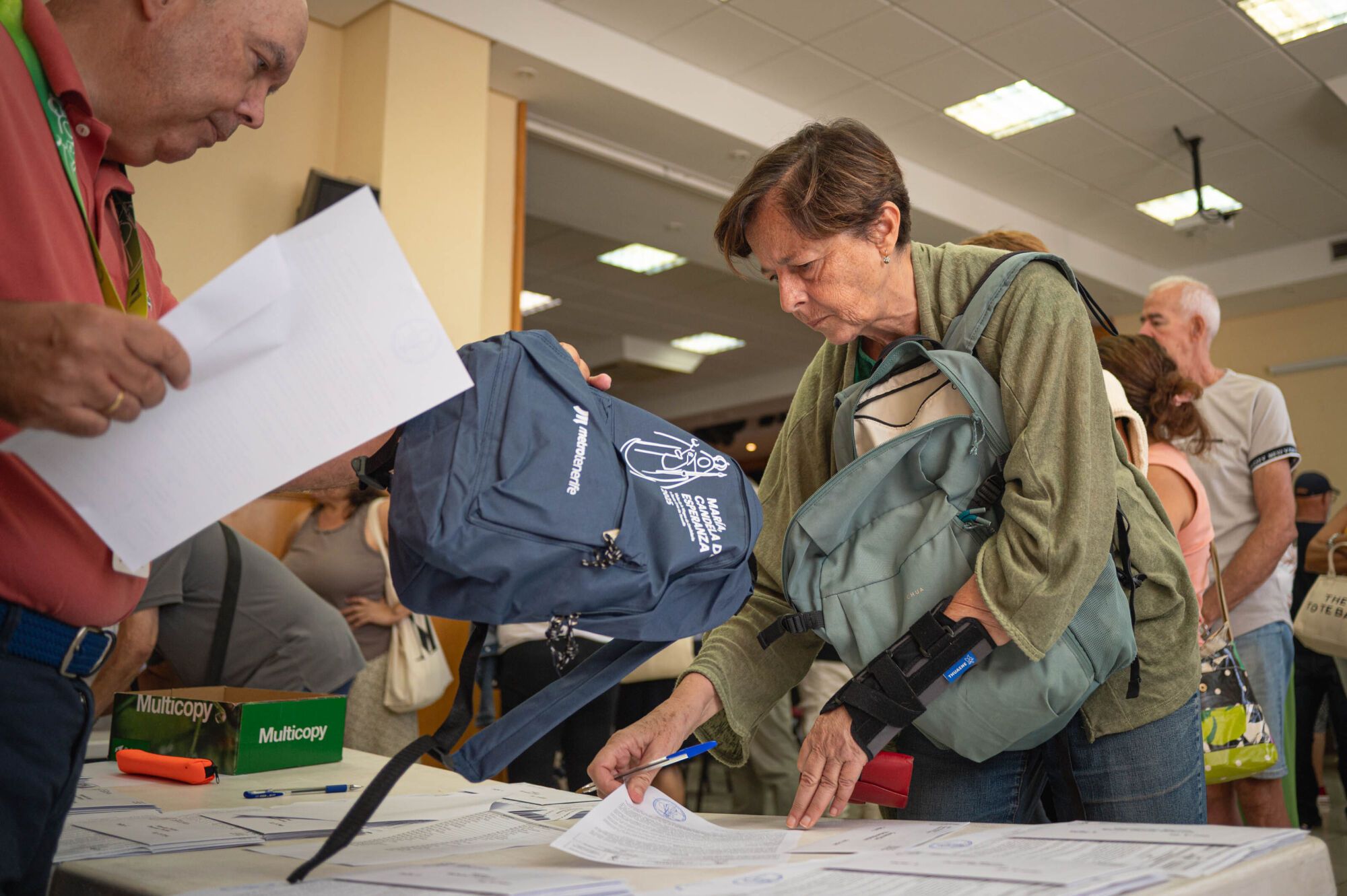 Voluntarios que escoltarán a la Virgen en su visita a Candelaria