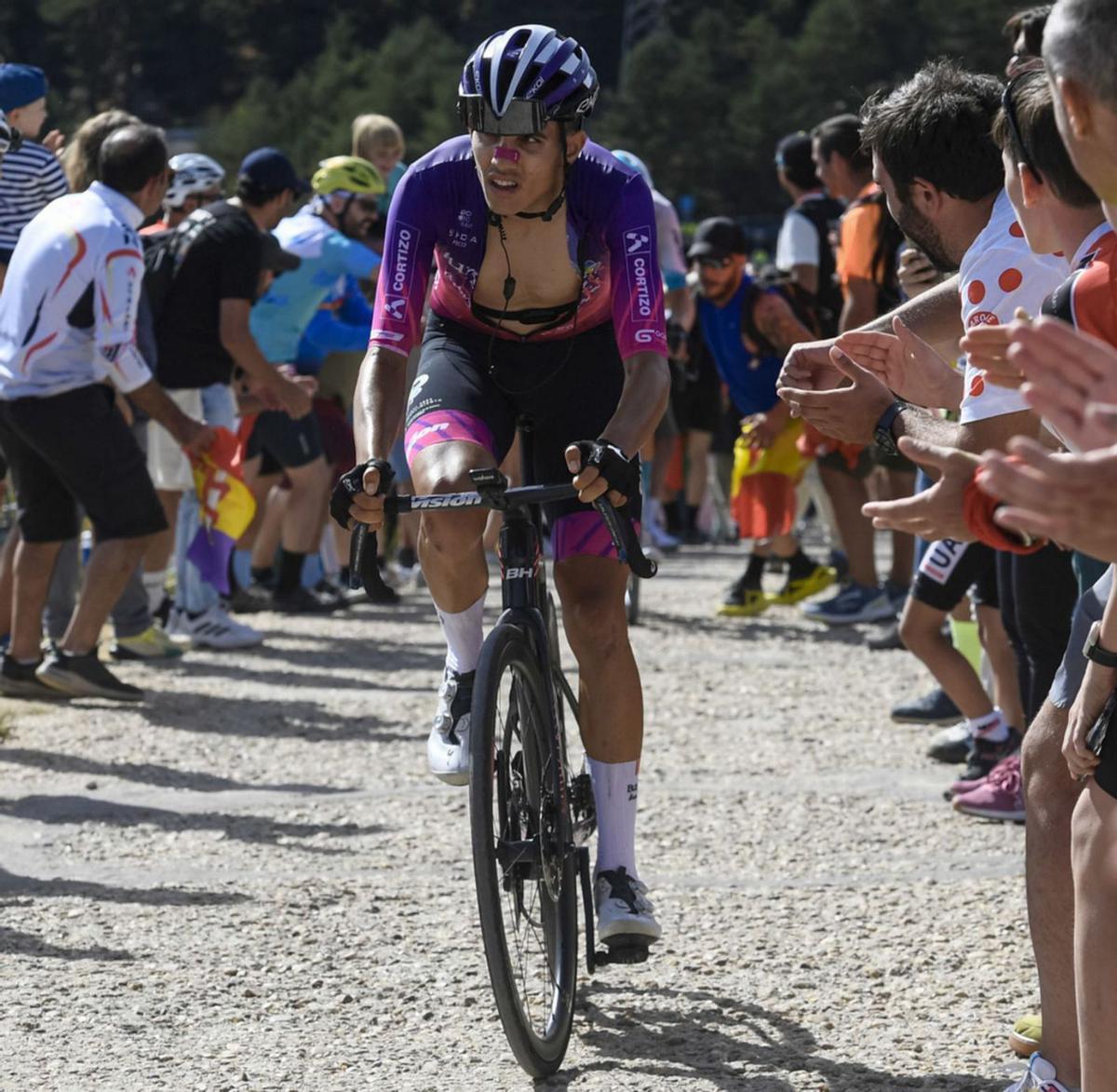 José Luis Faura, en la subida a la Bola del Mundo en la pasada Vuelta a España. | BURGOS BH