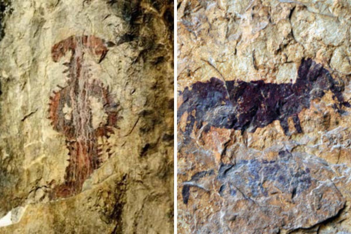 Pinturas rupestres en la Cueva Sima de la Serreta