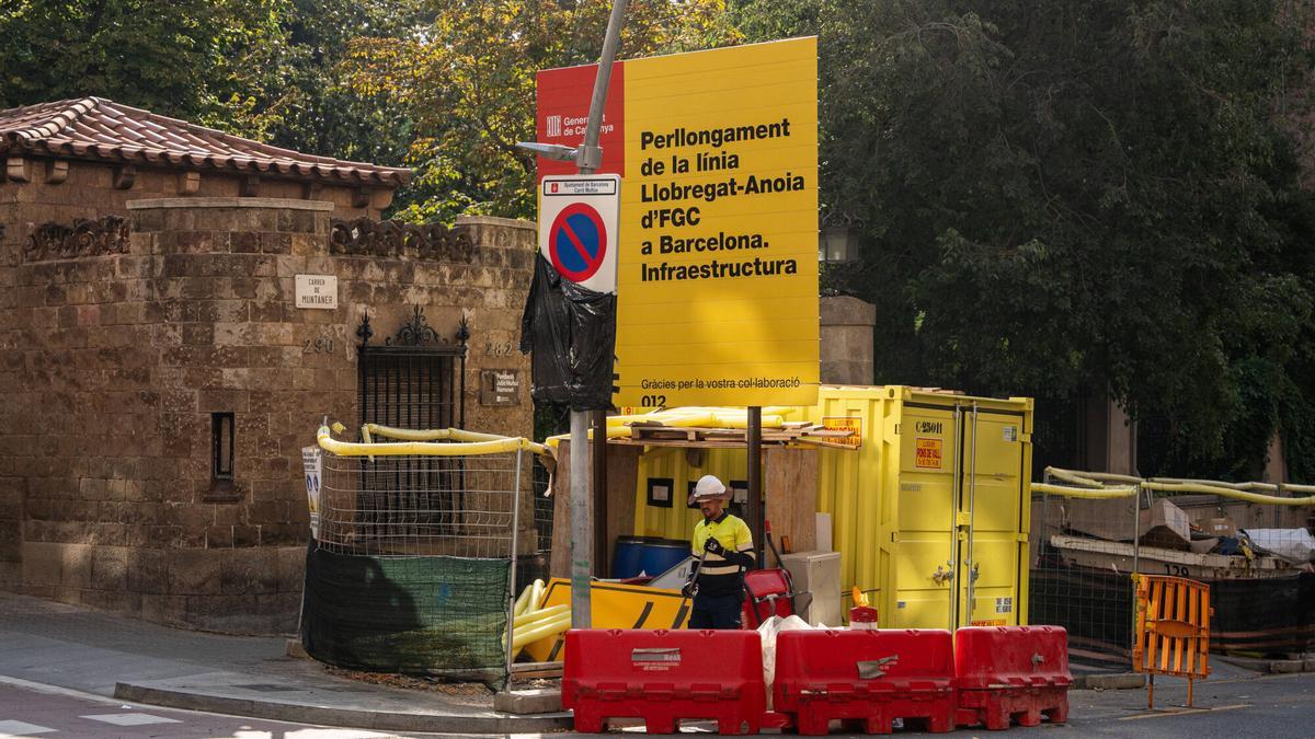 Arrenquen de nou les obres de prolongació de l’L8 de FGC a Muntaner