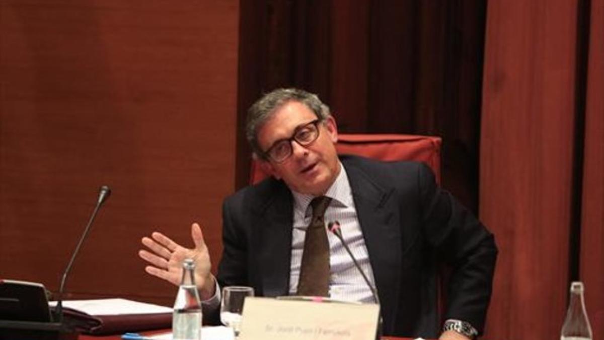 Jordi Pujol Ferrusola, durante su comparecencia ante la 'comisión Pujol', el pasado 23 de febrero.