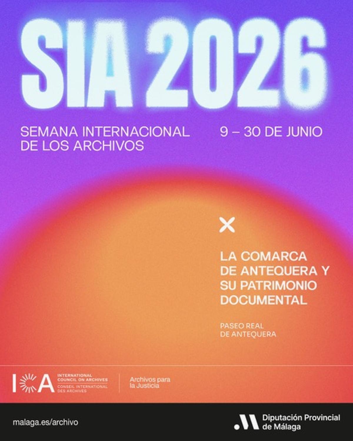 Cartel de la Semana de los Archivos al patrimonio documental de la comarca de Antequera