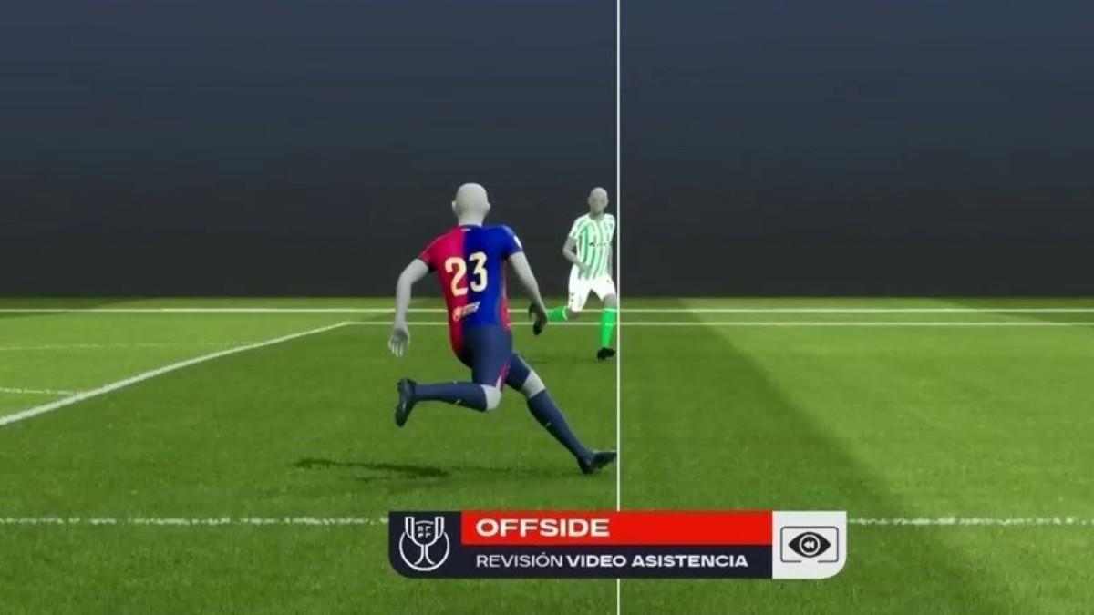 El frame que eligió el VAR para anular el tanto de Kounde