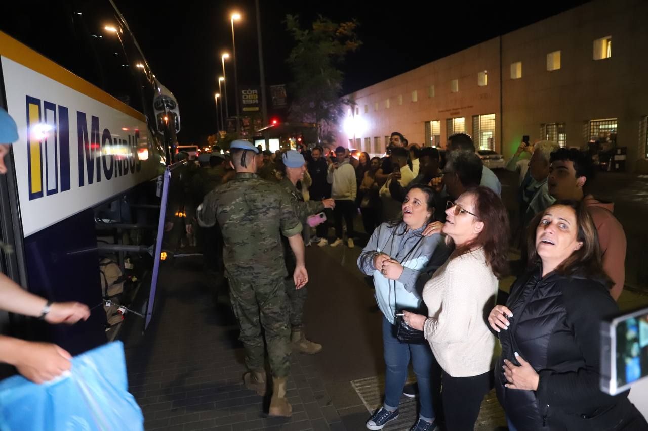 La llegada de los militares de la BRI X desde el Líbano