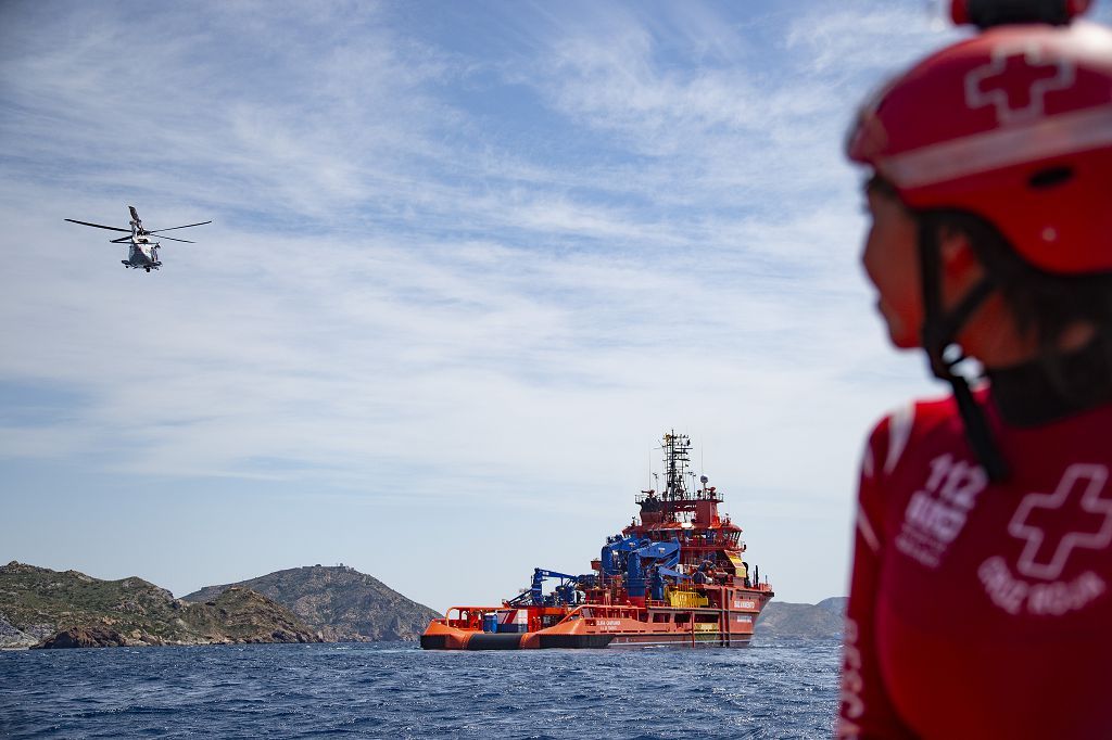 Simulacro rescate Salvamento Marítimo y cruz roja