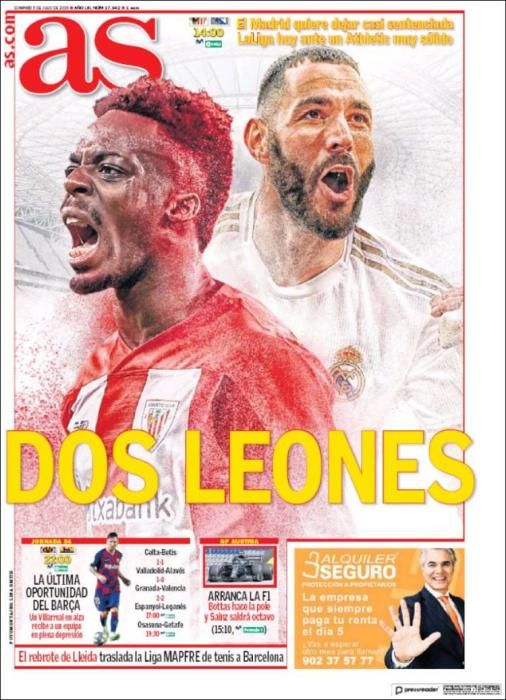 Portada AS domingo 5 julio 2020