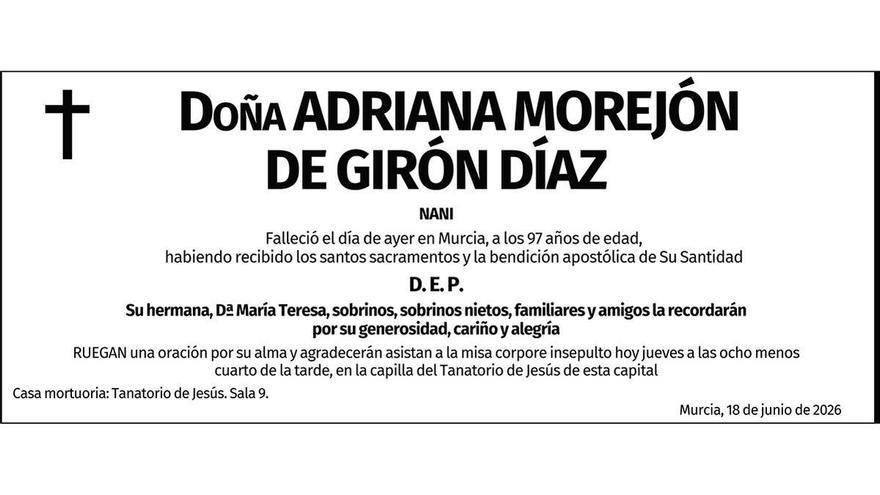 Dª Adriana Morejón de Girón Díaz