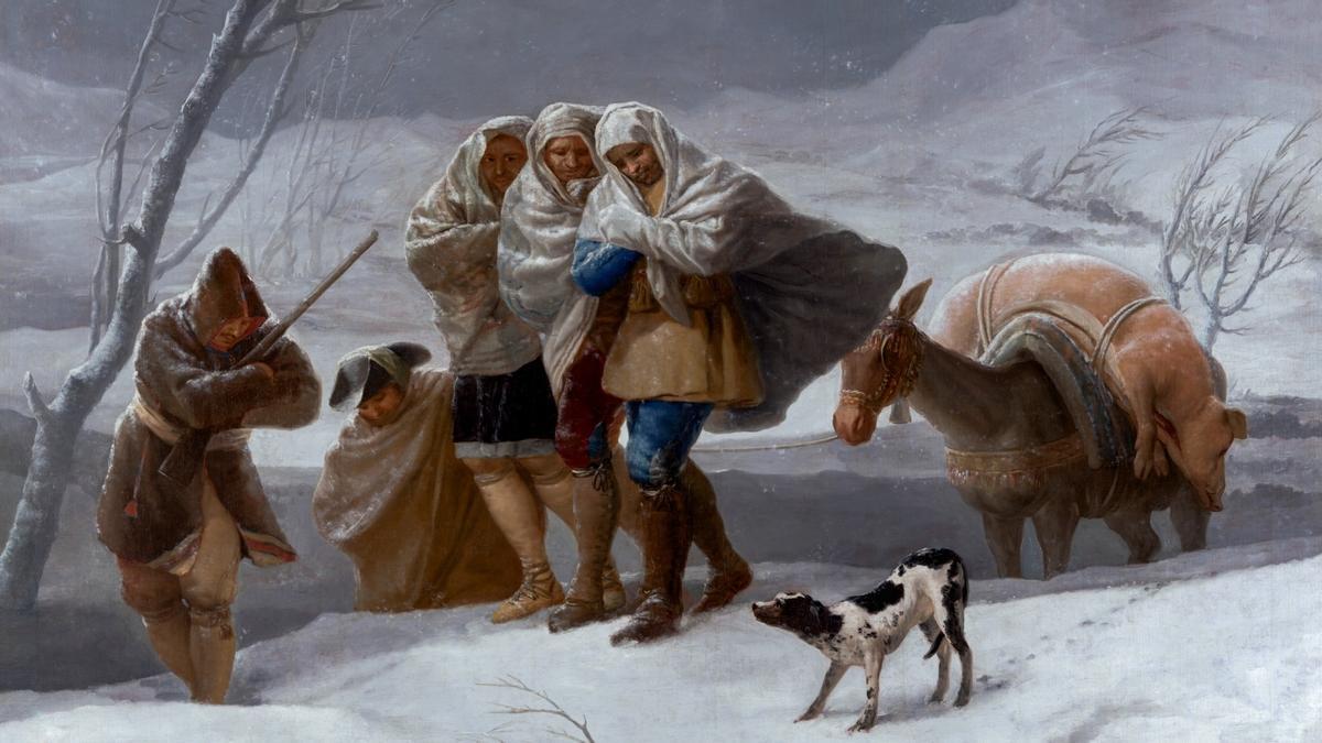 Fragmento de 'La nevada', de Francisco de Goya.