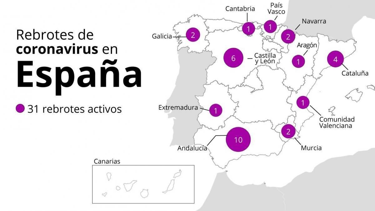 Son 13 las Comunidades con rebrotes al arranque de la semana