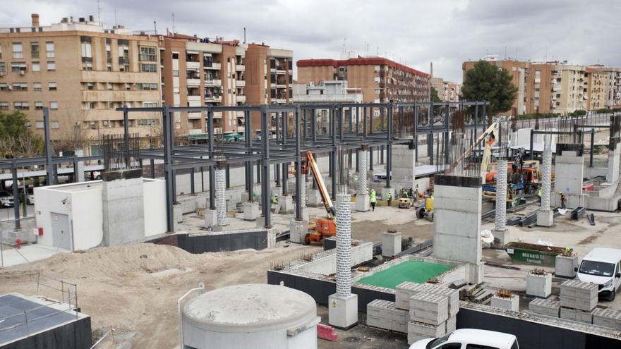 Estado de las obras del edificio de la nueva estación del AVE en El Carmen  | JUAN CARLOS CAVAL