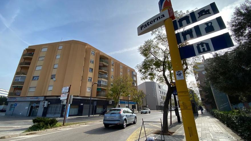 Entrada a Paterna por la avenida Vicente MortesAlfonso.