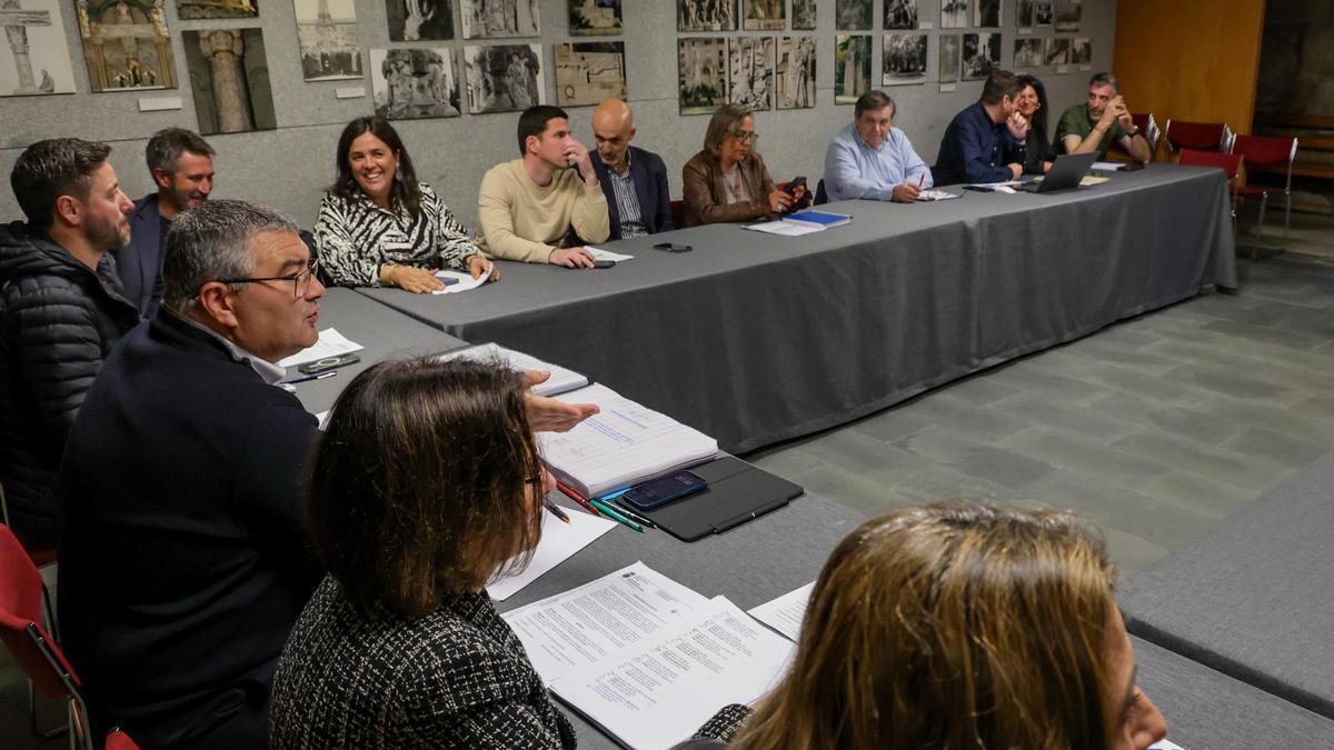 Castro en primer plano durante un pleno comarcal.