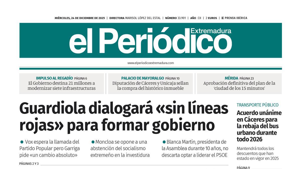 Consulta la portada correspondiente al día 24 de diciembre de 2025