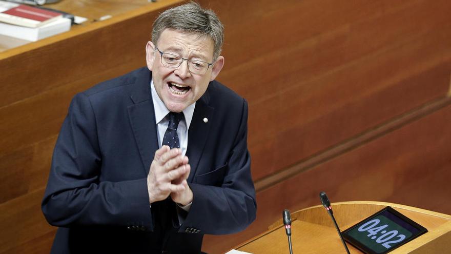 Puig, hoy, en la sesión de control en las Corts.