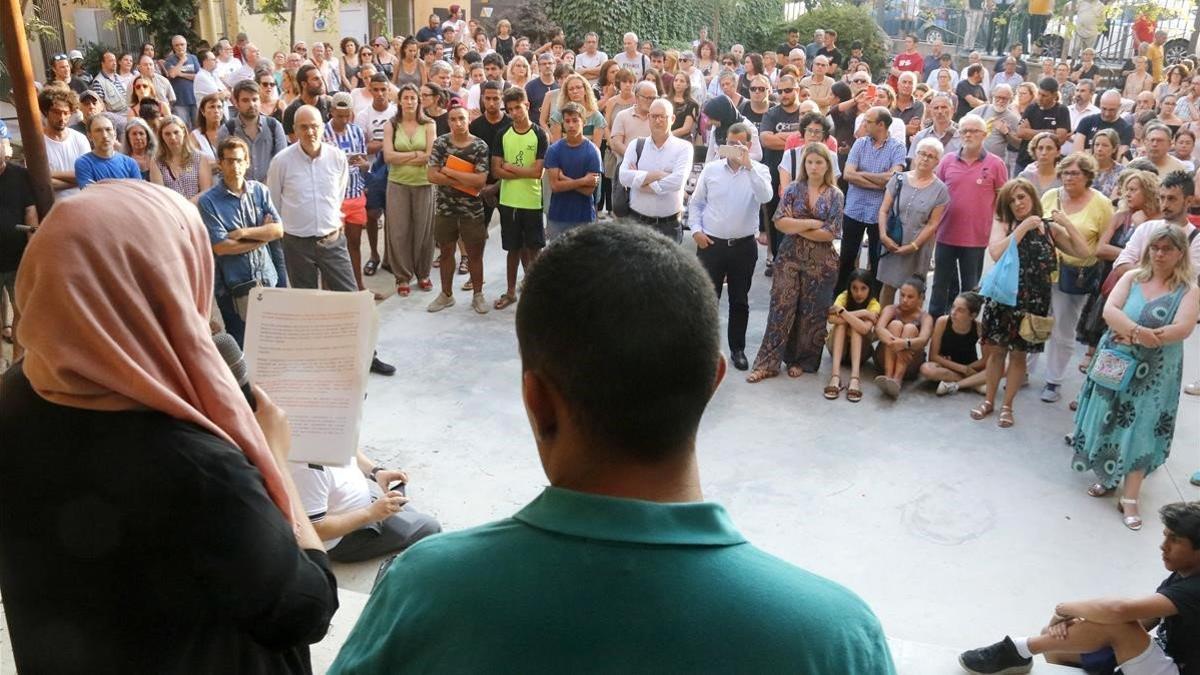 Manifestación en El Masnou contra el racismo y la xenofobia, el 3 de julio del 2019