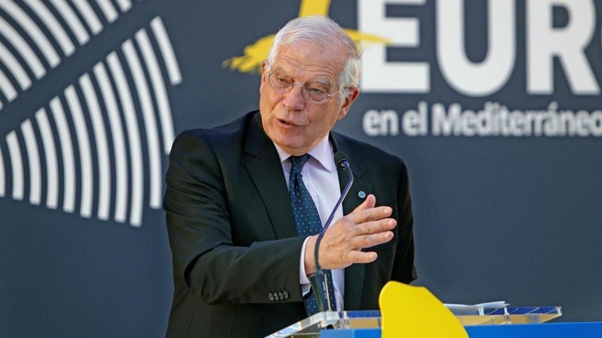 El ministro de Exteriores en funciones, Josep Borrell, en un acto en Alicante.
