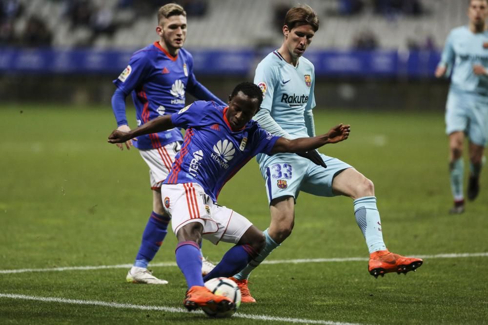 El partido entre el Real Oviedo y el Barcelona B, en imágenes