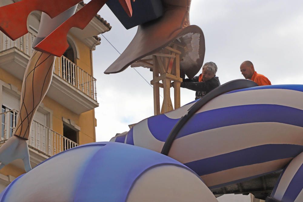 "Plantà" de las fallas de Gandia