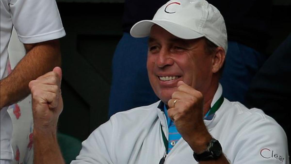 Una imagen poco habitual ¡Ivan Lendl mostrando sus emociones!
