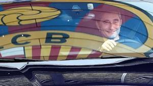 Valentí Enrich, en una imagen de su salida del Barça