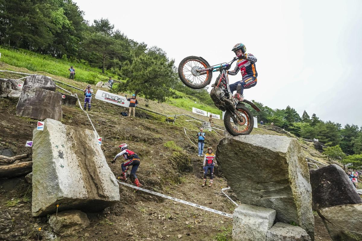 Gabriel Marcelli durante una de las citas del Campeonato del Mundo de TrialGP