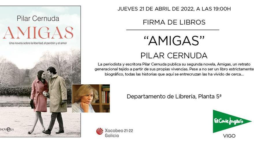 Pilar Cernuda presenta su segunda novela esta tarde en Vigo.