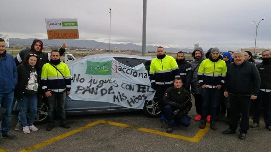 Imagen de los trabajadores en una protesta.