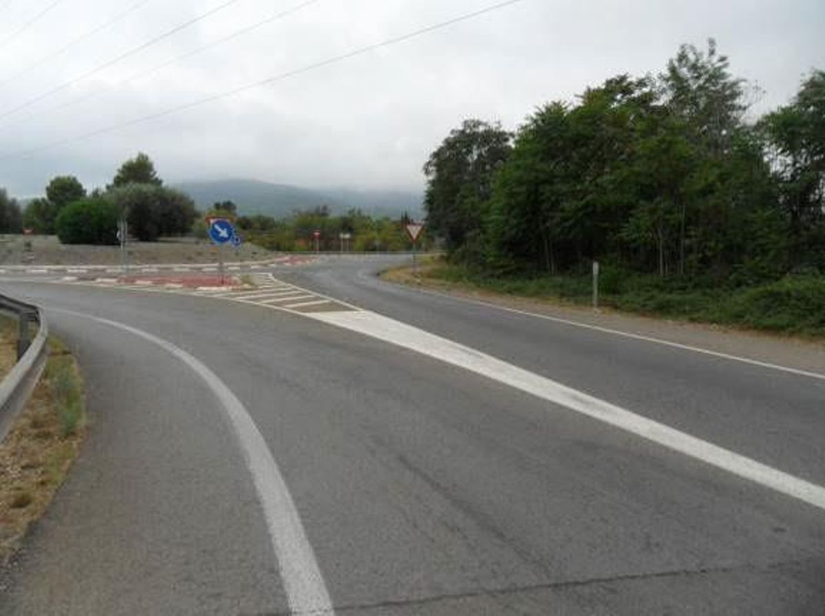 Tramo de la CV-580 en el término municipal de Anna.