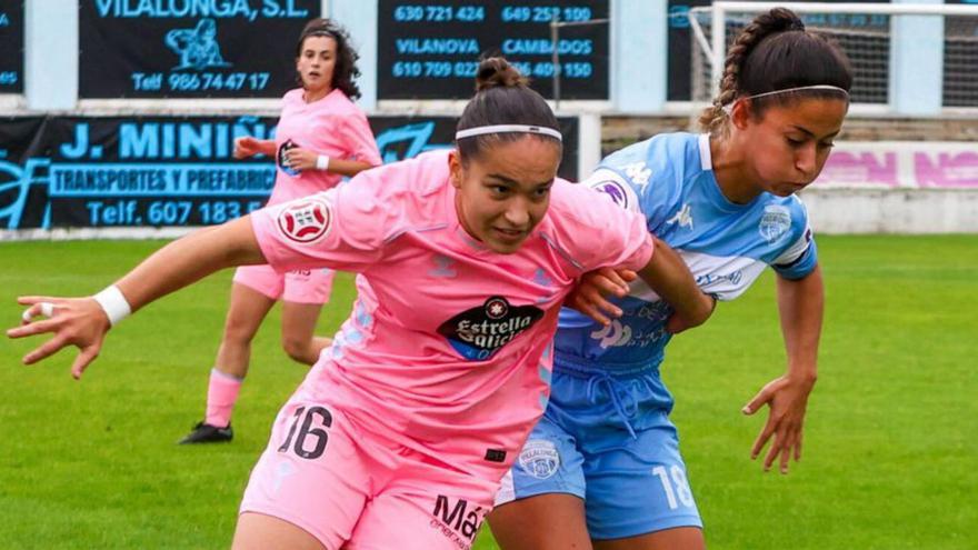 La céltica Nara Fernández, en Vilalonga. | Iñaki Abella