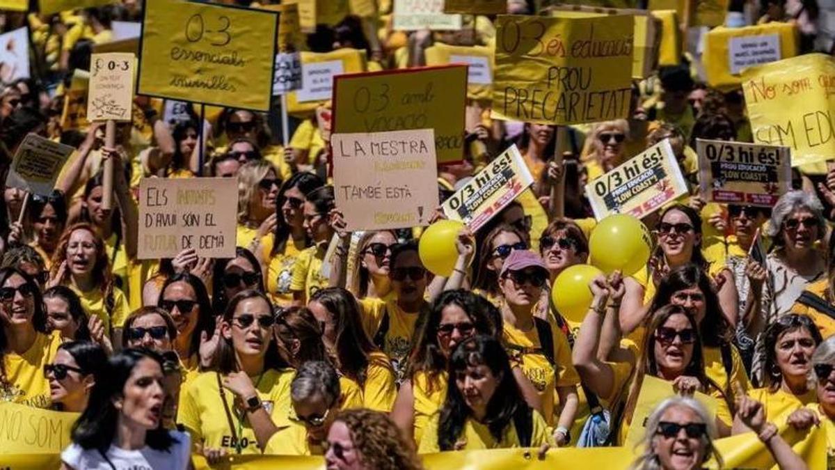Protestes de docents aquesta setmana a la ciutat de Barcelona