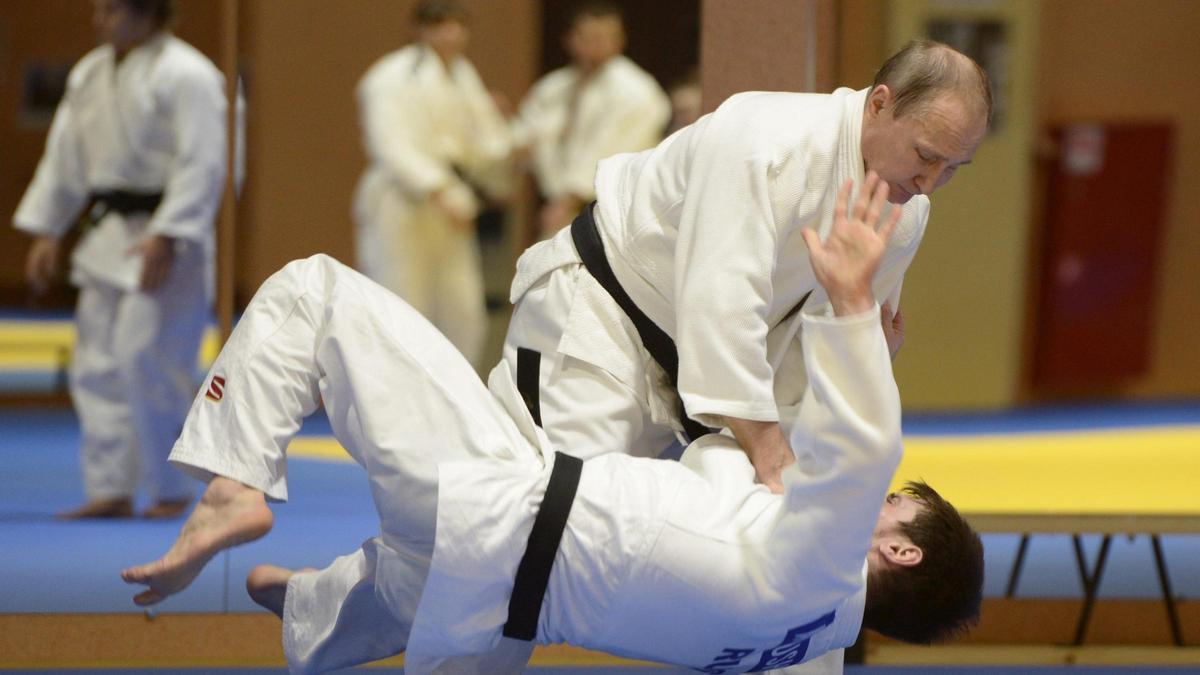 El presidente ruso Vladimir Putin, durante una exhibición de judo en Sochi en 2016.