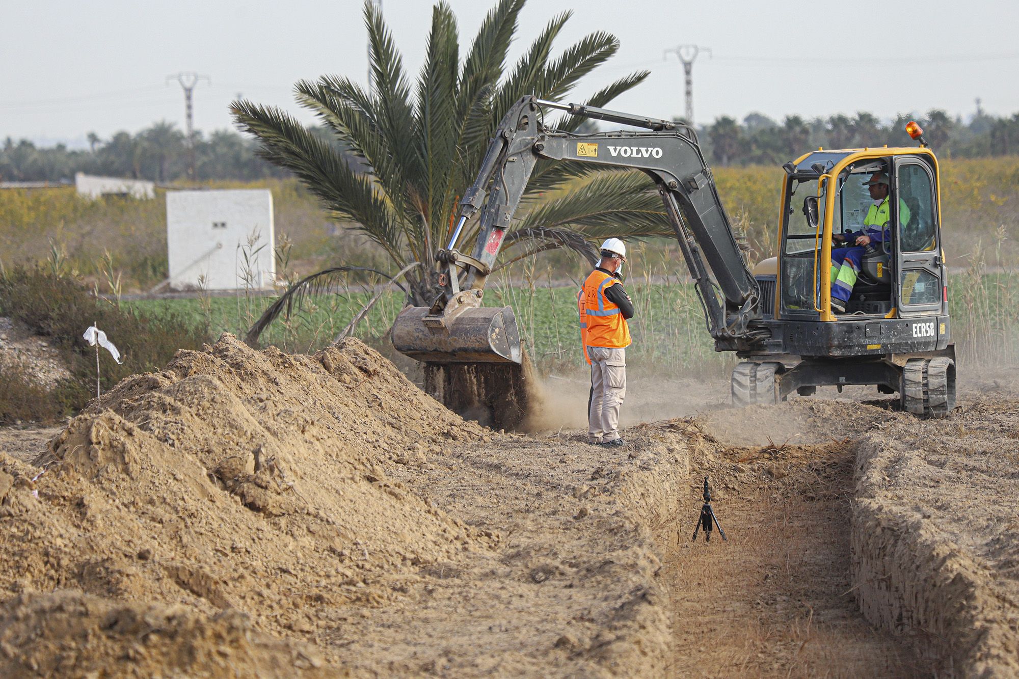 Excavaciones en el campo de concentración de Albatera para localizar una fosa común