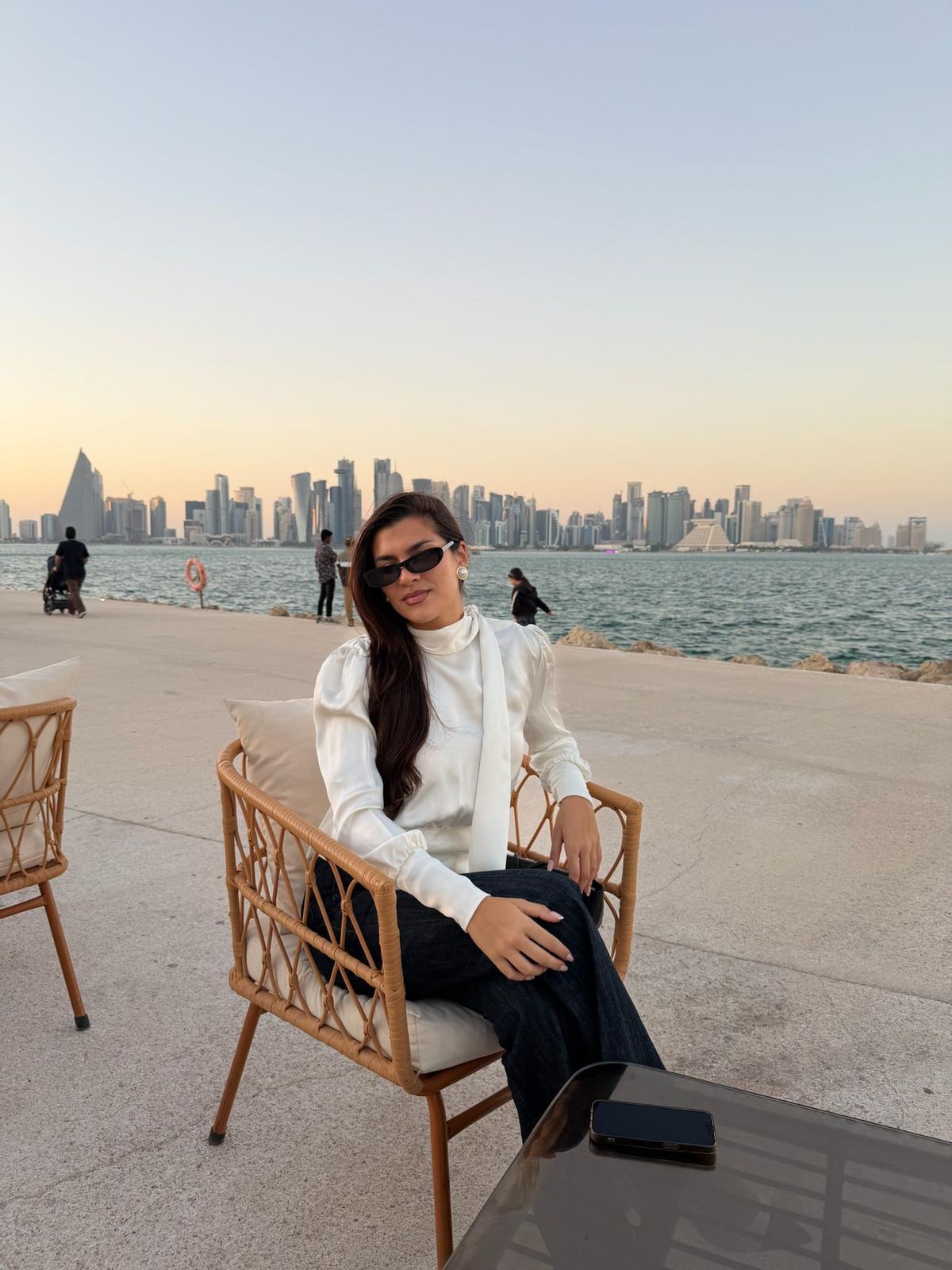 Marina en Doha, el día antes de los ataques, en plena normalidad.