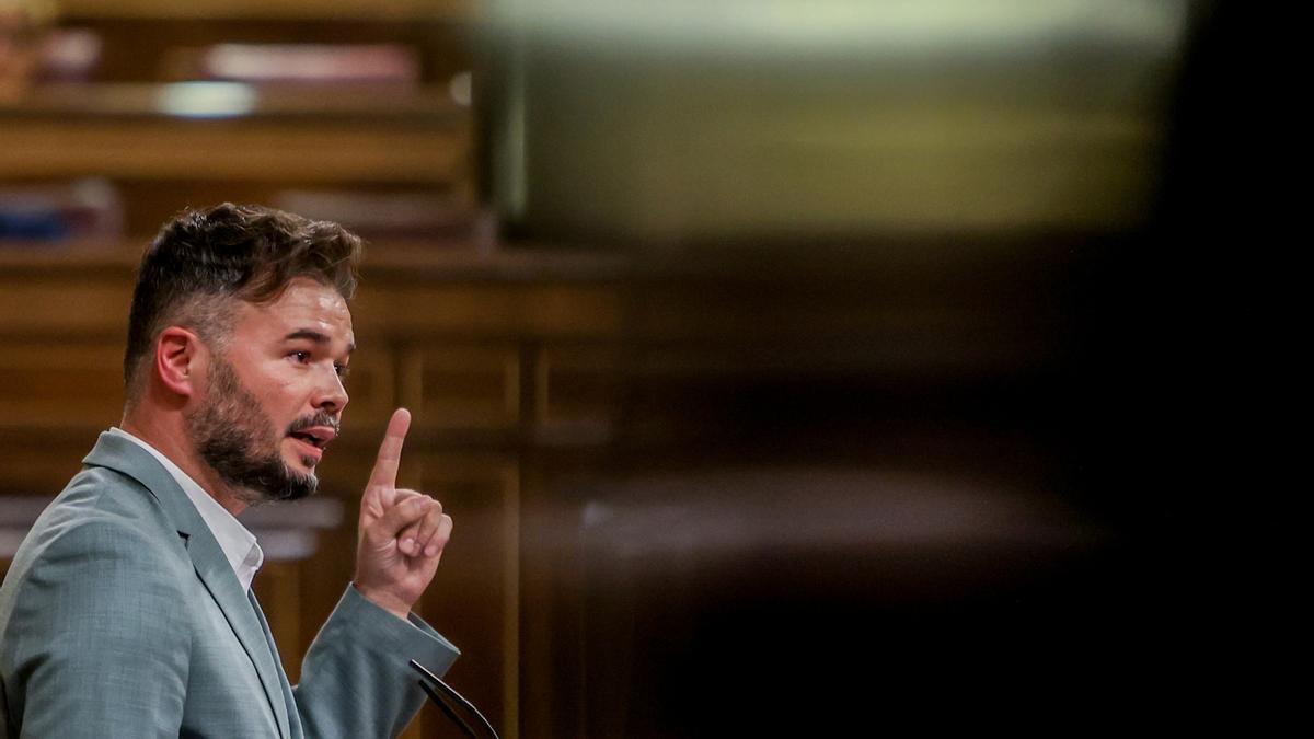 El portavoz de ERC en el Congreso, Gabriel Rufián.